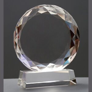 Crystal Round Trophy