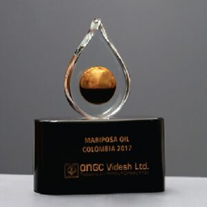 Oil Drop Crystal Trophy