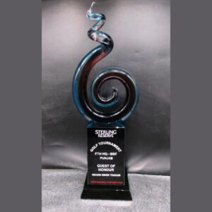 Modern Crystal Trophies with Black Crystal Base