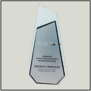 White & black Wooden Trophy