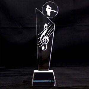 Crystal Music Singing Trophy