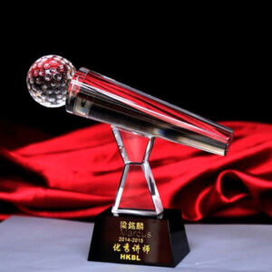 Crystal Microphone Trophy