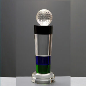 Engraved Globe Crystal Earth Award