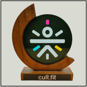 Acrylic Memento with Wooden Base